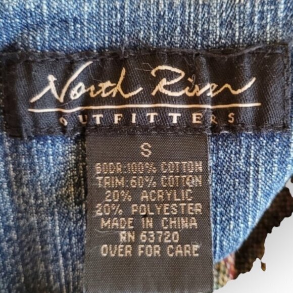 Vintage North River Southwest Tapestry Denim Jacket (S) - Picture 10 of 13